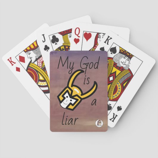 Loki "Mijn God is een leugenaar" Klassieke speelka Pokerkaarten (Achterkant)