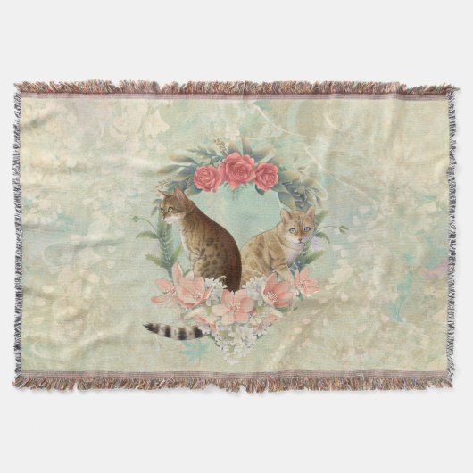 Loki's Buddies: Mika en Chidori Bengalen Katten Deken (Voorkant)