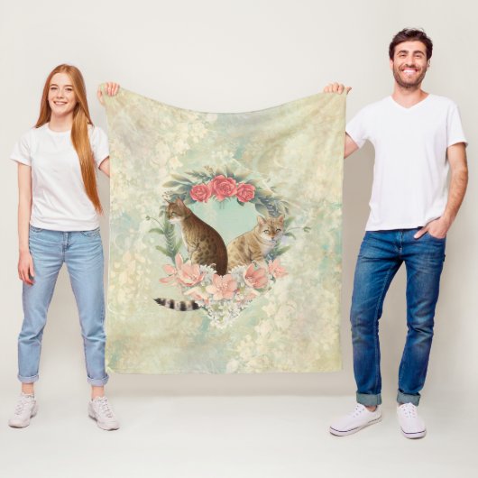 Loki's Buddies: Mika en Chidori Bengalen Katten Fleece Deken (In situ)