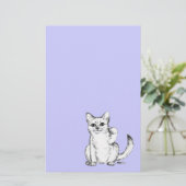 Lokkende Kitty Kat Maneki Neko Briefpapier (Staand voorkant)