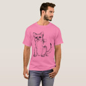Lokkende Kitty Kat Maneki Neko T-shirt (Voorkant volledig)