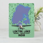 Loktak Lake Manipur staat, India kaart (Staand voorkant)