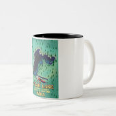 Loktak Lake Manipur staat Indische reisposter. Tweekleurige Koffiemok (Voorkant rechts)