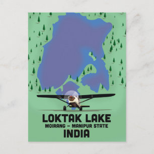 Loktakmeer deelstaat Manipur, India kaart