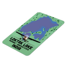 Loktakmeer deelstaat Manipur, India kaart Magneet