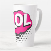 lol-acronym-lacht-uit-luid lachen latte mok (Rechterhoek)