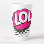 lol-acronym-lacht-uit-luid lachen latte mok (Voorkant)
