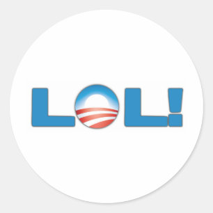 LOL Anti Obama Ronde Sticker