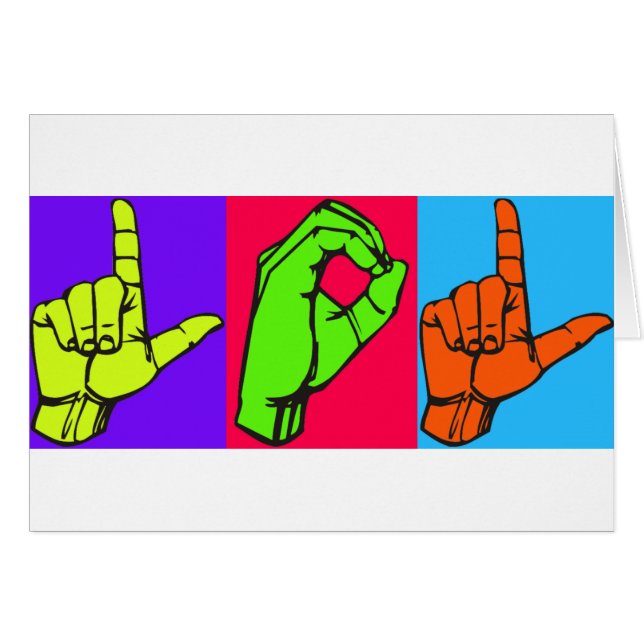 LOL ASL Sign Language Design #2 (Voorkant Horizontaal)