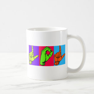 LOL ASL Sign Language Design #2 Koffiemok
