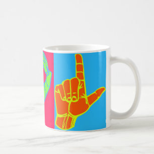 LOL ASL Sign Language Design Koffiemok