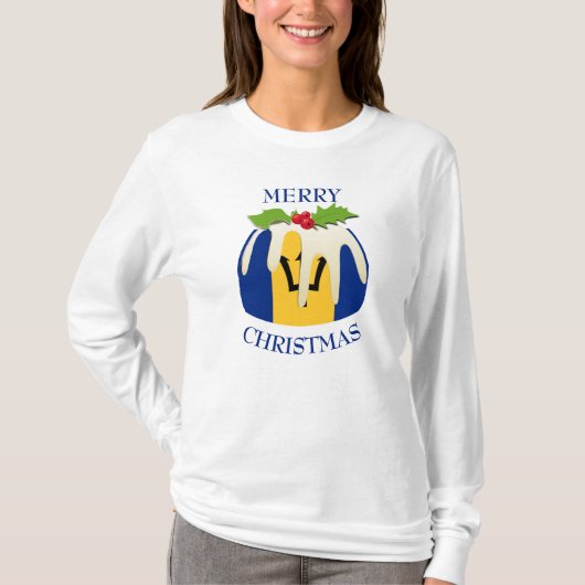 lol | BARBADOS | Kerst pudding T-shirt (Voorkant)
