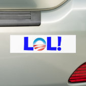 LOL bij Obama - Luid lachen bij Obama Bumpersticker (Op auto)