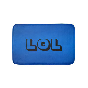 LOL Blue en Black Bath Mat Bathroom Decor
