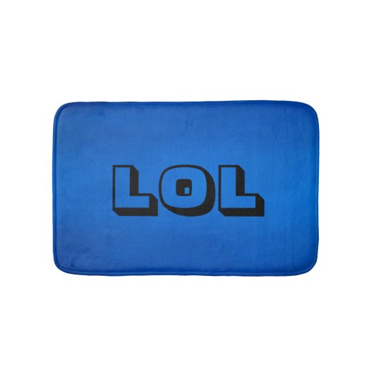 LOL Blue en Black Bath Mat Bathroom Decor (Voorkant)