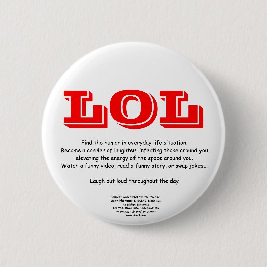 LOL-Button Ronde Button 5,7 Cm (Voorkant)