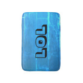 LOL Electric Blue en Black Bath Mat (Voorkant Verticaal)