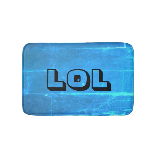 LOL Electric Blue en Black Bath Mat (Voorkant)