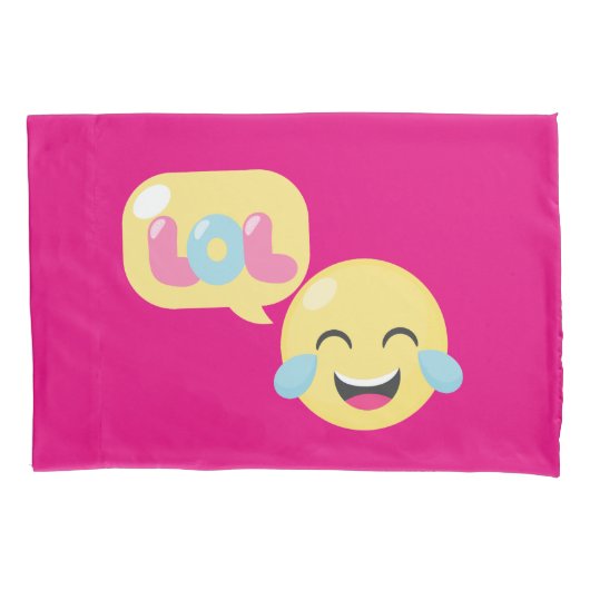LOL Emoji Bubble Kussensloop (Voorkant)