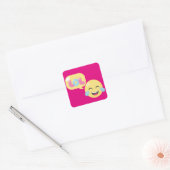 LOL Emoji Bubble Vierkante Sticker (Envelop)
