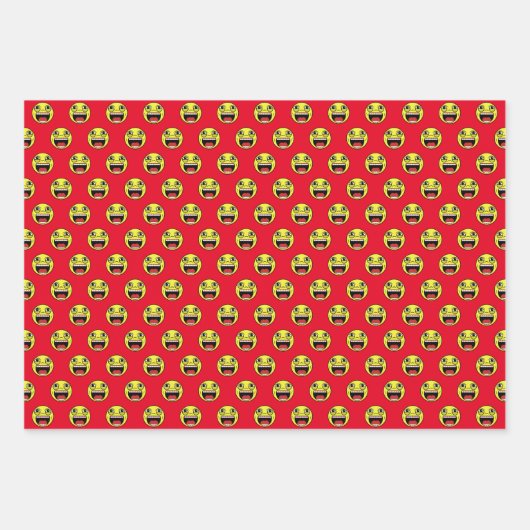 LOL Emoji Face Wrapping Paper Sheets (Voorkant 3)