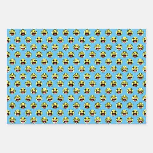 LOL Emoji Face Wrapping Paper Sheets (Voorkant 2)