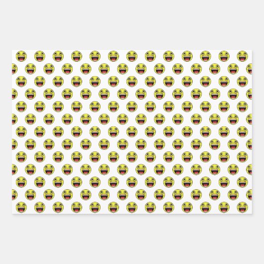LOL Emoji Face Wrapping Paper Sheets (Voorkant)
