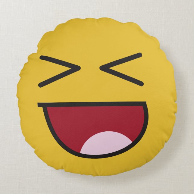 lol. emoji rond kussen (Voorkant)
