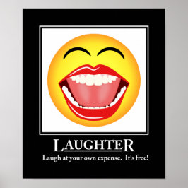 LOL Face Laughter Motivatie Poster Print