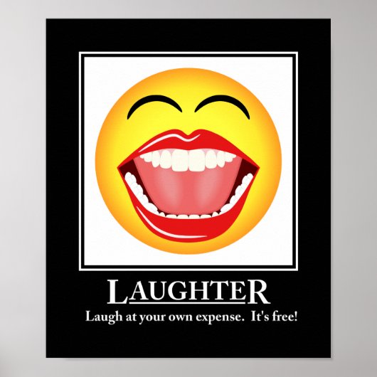 LOL Face Laughter Motivatie Poster Print (Voorkant)