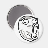lol face meme humor rofl omfg omfg magneet (Voorkant / Achterkant)