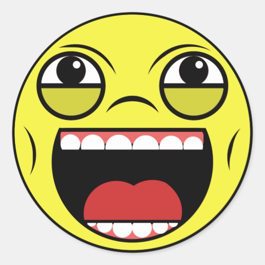 LOL Face Ronde Sticker (Voorkant)