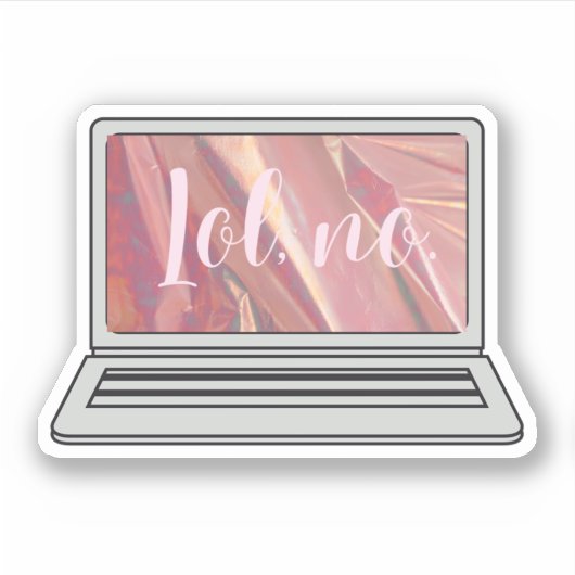 Lol, geen holografisch ontwerp sticker (Voorkant)
