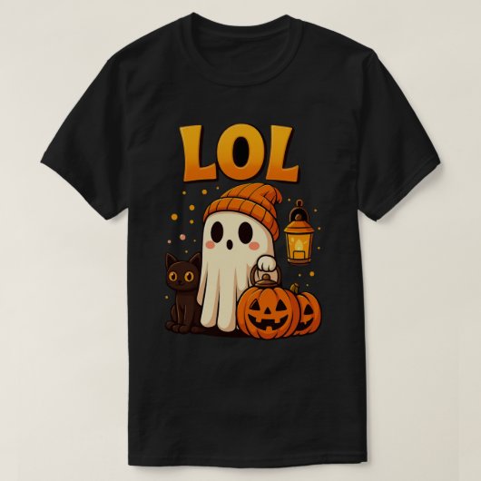 LOL Ghost Halloween T-Shirt | Cute Spooky Pumpkin  (Design voorkant)