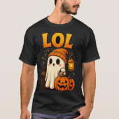 LOL Ghost Halloween T-Shirt | Cute Spooky Pumpkin  (Voorkant)