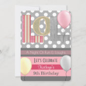 "LOL" Girl Slumber Party Birthday Kaart (Voorkant)