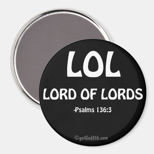 LOL gotGod316.com Scripture Magneet (Voorkant / Achterkant)