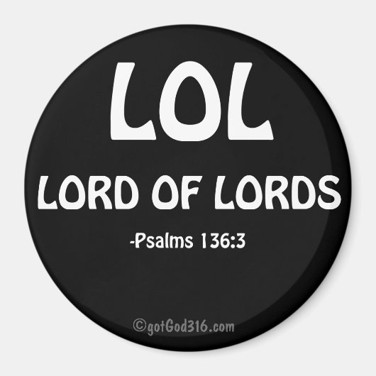 LOL gotGod316.com Scripture Magneet (Voorkant)