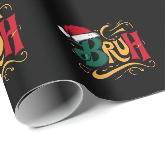 Lol Grappige Kerstmis Kerstmis Vakantie Familie Cadeaupapier (Rol Hoek)