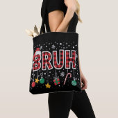 Lol Grappige Kerstmis Rood Geruit Kerstmis Pyjama  Tote Bag (Dichtbij)