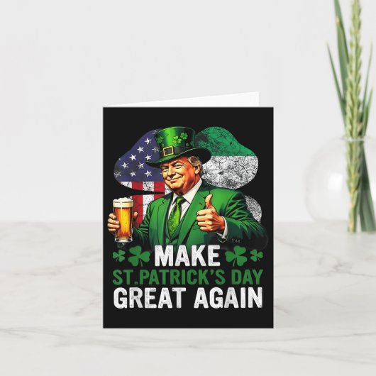Lol Grappige Trump Laat St Patricks Day Weer Groot Kaart (Voorkant)