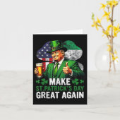 Lol Grappige Trump Laat St Patricks Day Weer Groot Kaart (Gele Bloem)