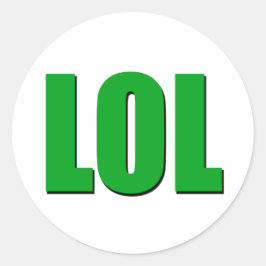 LOL groen Ronde Sticker