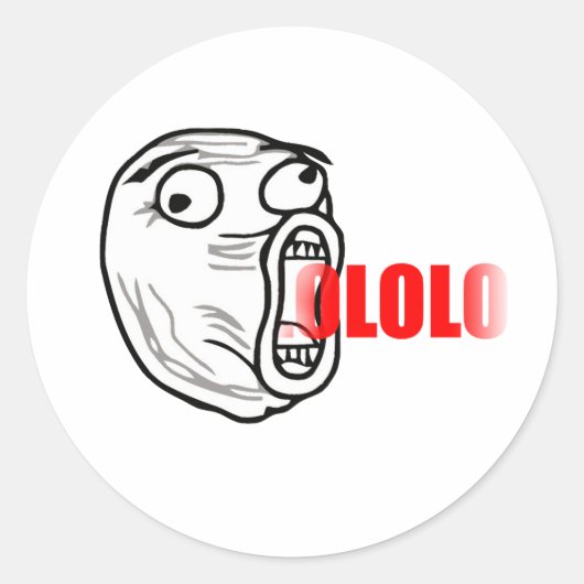 LOL Guy Ronde Sticker (Voorkant)