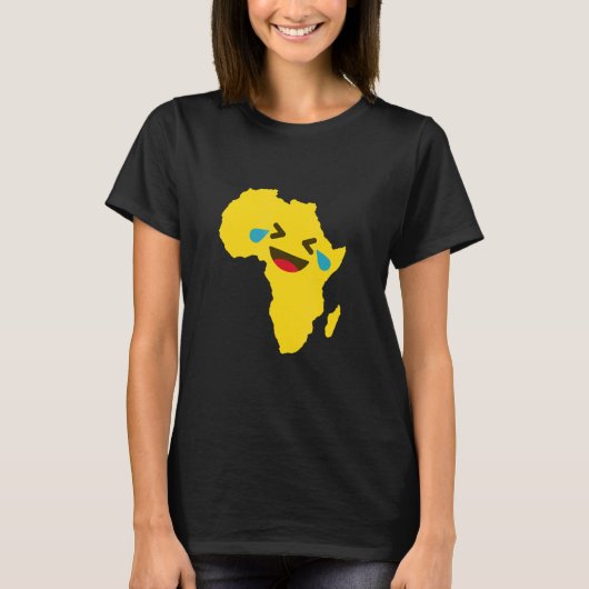 Lol Happy Lmao Afrika kaart T-shirt (Voorkant)