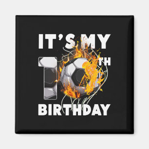 Lol het is mijn 10e verjaardag 10 jaar oud voetbal magneet