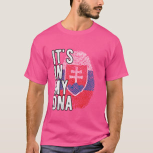 Lol, het zit in mijn DNA Slowakije vlag Vingerafdr T-shirt