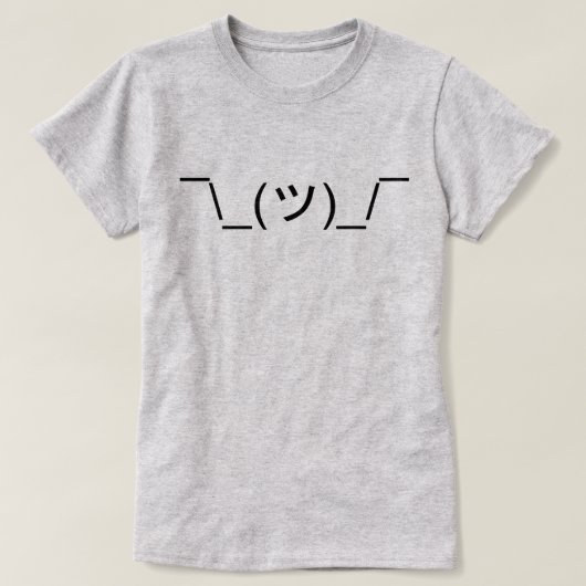 LOL IDK Shrug Emoticon T-shirt (Design voorkant)