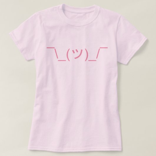 LOL IDK Shrug Emoticon T-shirt (Design voorkant)