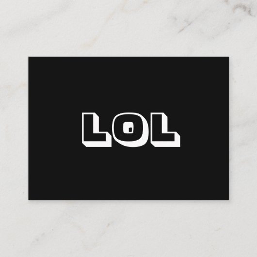 LOL, lachen met luid zwart-witte kaart (Voorkant)